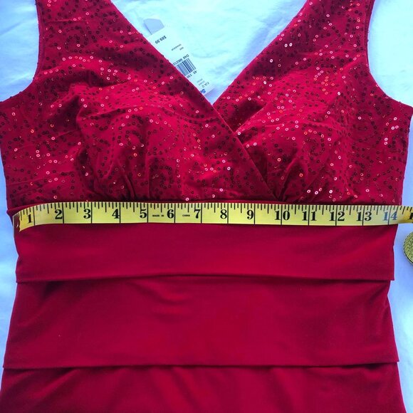 NWT Jessica Petite Red Dress (6p) - Picture 6 of 10